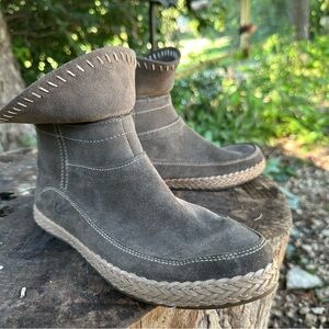 UGG Women’s Suede Ankle Boots/Moccasins - Grey - Size 6